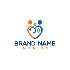 Creative Health Care Concept Logo Design Template
