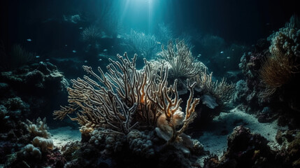 Image of reef in daylight. Space to place text.