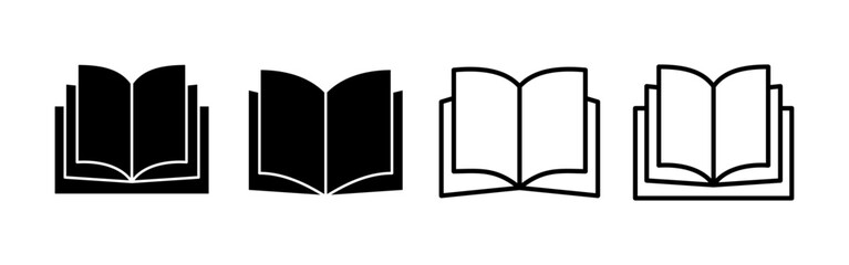Book icon vector for web and mobile app. open book sign and symbol. ebook icon