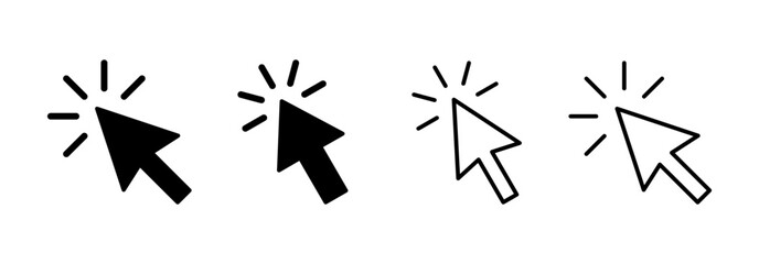 Click icon vector for web and mobile app. pointer arrow sign and symbol. cursor icon