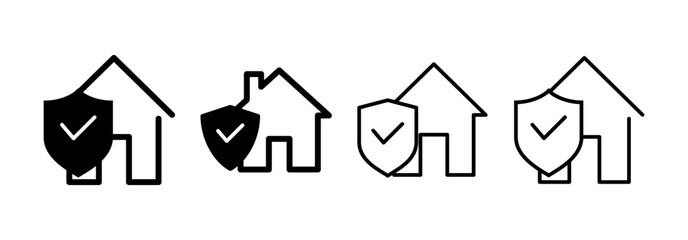 home insurance icon vector for web and mobile app. home protection sign and symbol