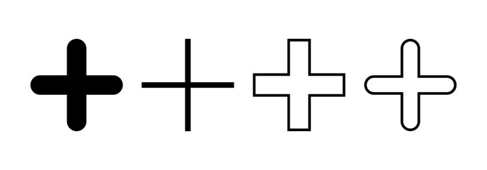 Obraz premium Plus Icon vector for web and mobile app. Add plus sign and symbol