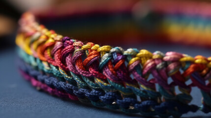 String bracelet with LGBT colors