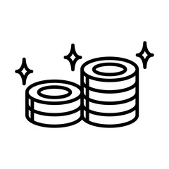 Coin Icon Design Vector Template Illustration
