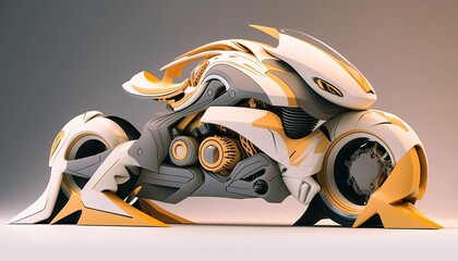 futuristic modern motorcycle concept by ai generative