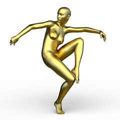 ポーズをとる女性