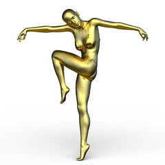 ポーズをとる女性