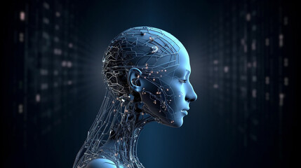 Fototapeta premium Artificial Intelligence, Knowledge Expertise Intelligence Learn. Technology and engineering, AI Learning