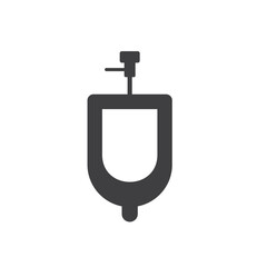 Obraz premium illustration of urinal, urinoir icon, toilet, vector art.