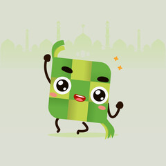 Set of Character Ketupat Lebaran