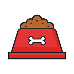 hand drawn dog food design icon flat vector isolated illustration