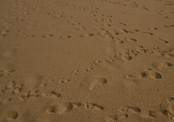 beach, sand, footprints, background image