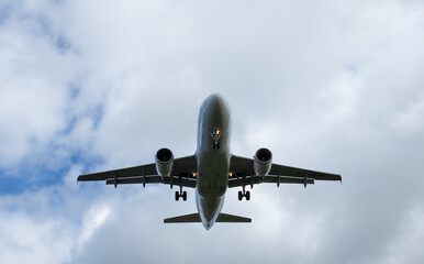 flying plane in the sky, air transport