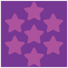 Star seamless pattern background. Vector illustration. Design for prints, textiles, fabrics. Purple sky with light purple stars, bright sky blue background. Editable in EPS10 format