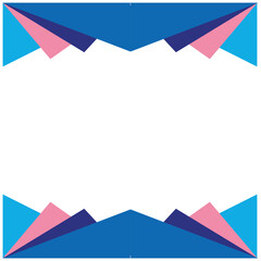 Blue and pink origami paper pattern background. Vector illustration. Eps 10. Suitable for banner designs, backdrops, events, greetings and others
