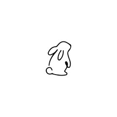 vector rabbit illustration concept line