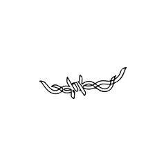 Fototapeta premium vector illustration of barbed wire