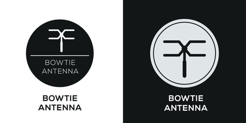 (Bowtie antenna) Icon, Vector sign.
