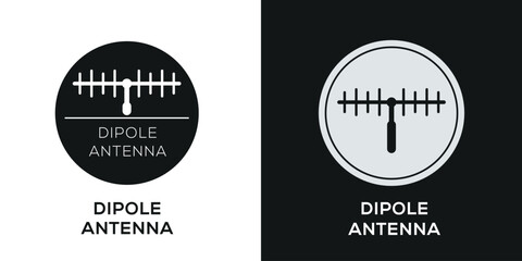 (Dipole antenna) Icon, Vector sign.