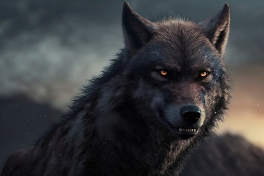 Furious Black Wolf. AI