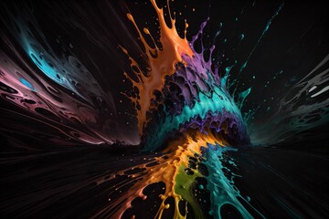 liquid abstract background illustration colorful fluid splash flowing digital art
surreal flowing 3d style generative ai