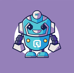 Robot Artificial Intelligence illustration vector eps 10