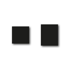 Black squares shadow on transparent background. Vector illustration.