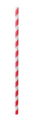 Fototapeta na wymiar Striped paper cocktail tube isolated on white