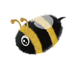 bee on white background