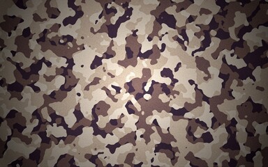Brown beige camouflage background illustration with effects © Jan Habarta