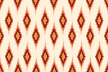 ikat Abstract Ethnic art. Seamless pattern in tribal, folk embroidery, and Mexican style. Aztec geometric art ornament print.Design for carpet, cover.wallpaper, wrapping, fabric, clothing	
