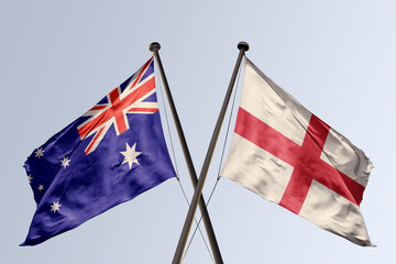 Waving flag mockup with isolated background 3d illustration