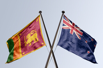 Waving flag mockup with isolated background 3d illustration