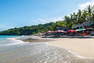 Fototapeta na wymiar virgin beach is considered one of the best beaches of bali