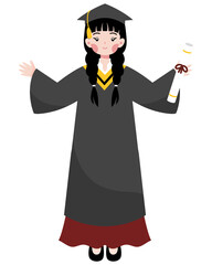 graduation cartoon character illustration 