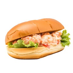 lobster roll sandwich isolated on transparent background