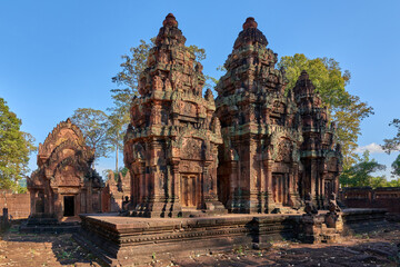 Prasat Banteay Srei Khmer temple at Angkor Thom is popular tourist attraction, Angkor Wat...