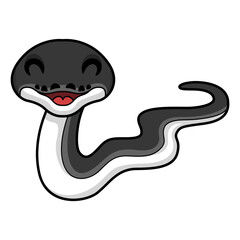 Cute happy albertisi snake cartoon