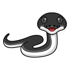 Fototapeta premium Cute happy albertisi snake cartoon