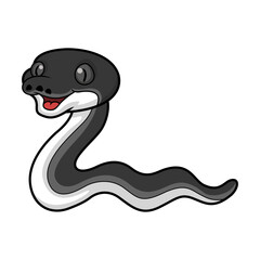 Cute happy albertisi snake cartoon