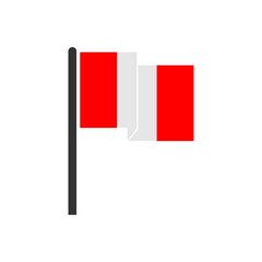 Peru flags icon set, Peru independence day icon set vector sign symbol