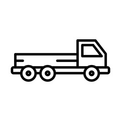 Flatbed Lorry Icon Logo Design Vector Template Illustration Sign And Symbol Pixels Perfect