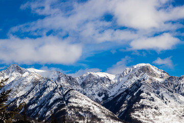 Fototapeta na wymiar Winter Wonderland of Pristine Beauty in the Rocky Mountains