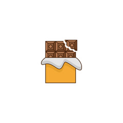 delicious chocolate bar design vector