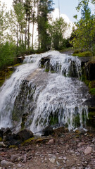 waterfall in the mountains