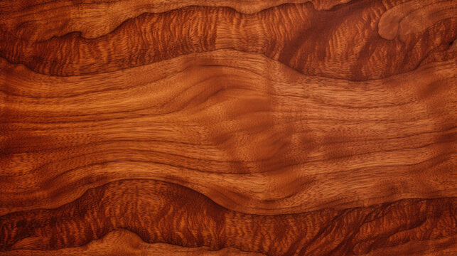 Exotic Bubinga Wood Texture Wooden Background - generative ai