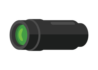 Monocular tool. Simple flat illustration.
