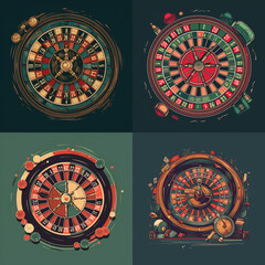 Collage Photo of Illustration casino roulette