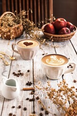 two cup of coffee on the table