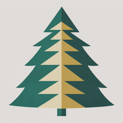 Vector Christmas tree made from paper